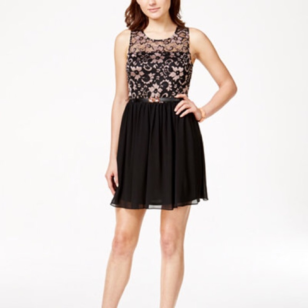 BCX Lace Belted Dress